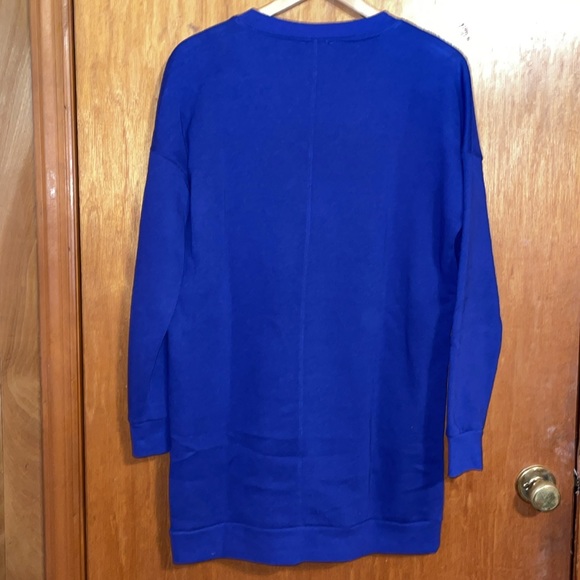 •ZENANA OUTFITTERS•BLUE VNECK SWEATSHIRT DRESS SIZE S/M EUC(LIKE NEW) - Picture 4 of 7